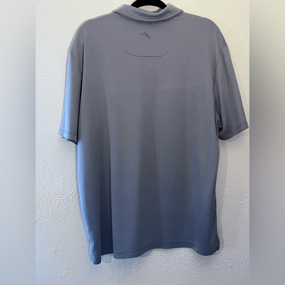 Tommy Bahama Polo Mens XL TG Gray Golf Stretch Short Sleeve Casual Shirt - Picture 2 of 9
